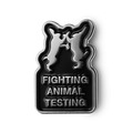 Fighting Animal Testing - 1.9 cm x 2.9 cm
